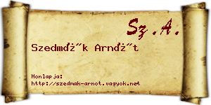 Szedmák Arnót névjegykártya